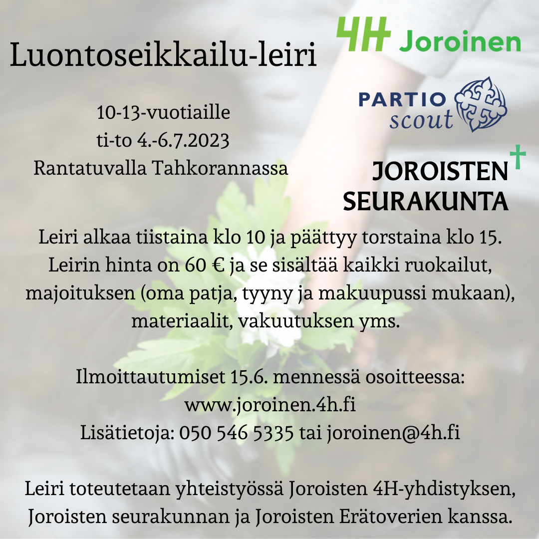 Kesäleirit 2023 - Joroisten 4H-yhdistys ry.